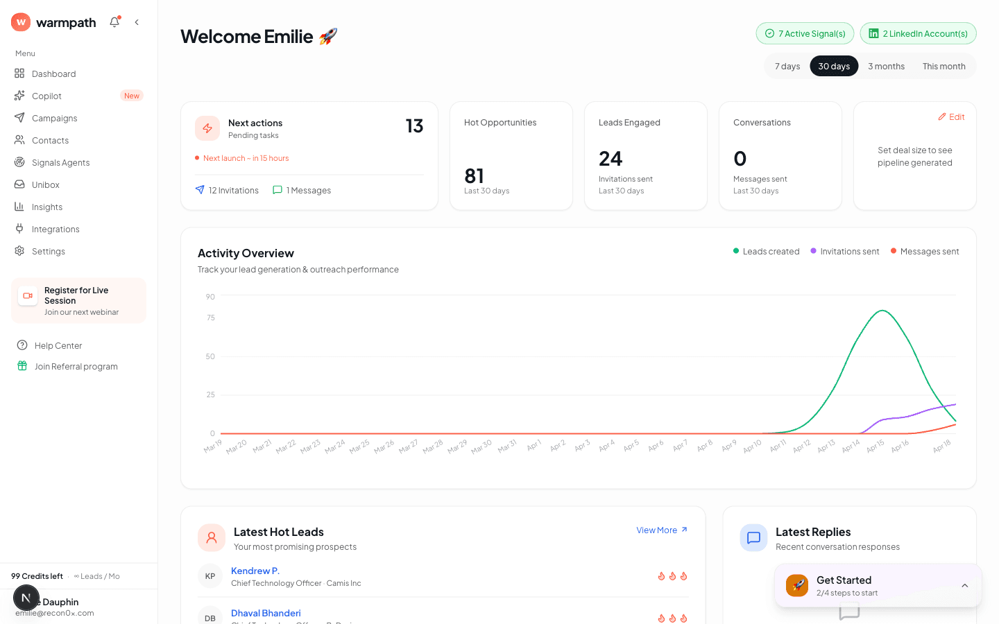warmpath dashboard preview